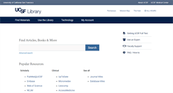 Desktop Screenshot of library.ucsf.edu