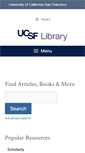 Mobile Screenshot of library.ucsf.edu