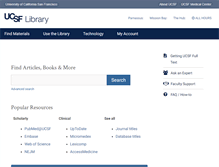 Tablet Screenshot of library.ucsf.edu