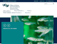 Tablet Screenshot of iacuc.ucsf.edu