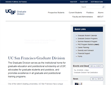 Tablet Screenshot of graduate.ucsf.edu