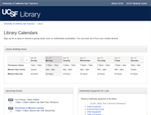 Tablet Screenshot of calendars.library.ucsf.edu
