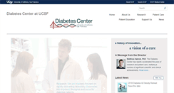 Desktop Screenshot of diabetes.ucsf.edu