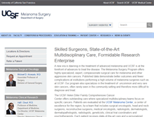 Tablet Screenshot of melanoma.surgery.ucsf.edu