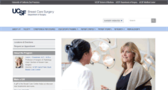 Desktop Screenshot of breastcare.surgery.ucsf.edu