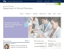 Tablet Screenshot of clinicalpharmacy.ucsf.edu