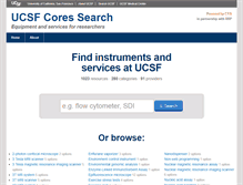 Tablet Screenshot of cores.ucsf.edu