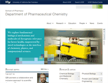 Tablet Screenshot of pharmchem.ucsf.edu